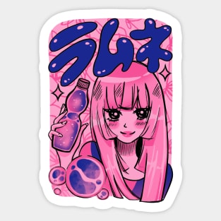 Ramune Girl Sticker